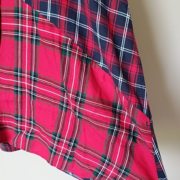 J. Jill Vibrant Plaid Tunic in Red and Blue - Picture 4 of 7